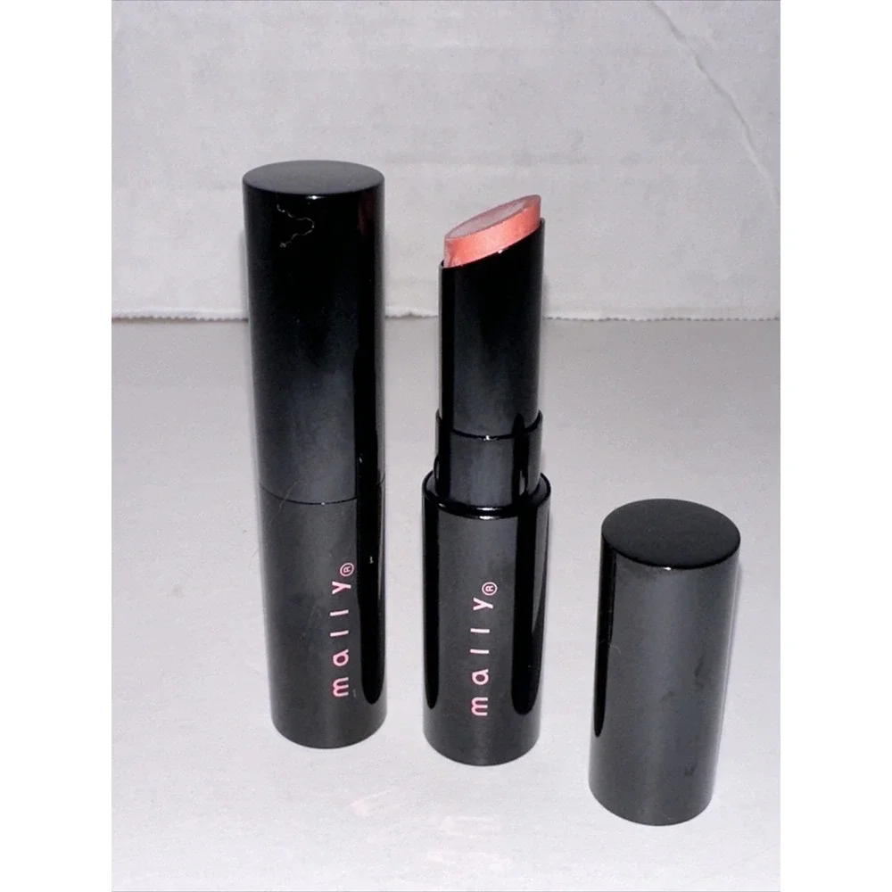 Mally Beauty Ultra Chic Lipstick PLAYFUL Shimmer Peach Pink Lot of 2 Tubes New